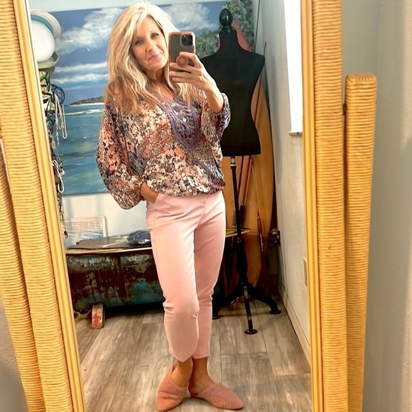 Coco Bianco,Boho, Floral,Crochet-Front Top Sz Small,Completely Lined,EUC,Size S - Picture 6 of 9